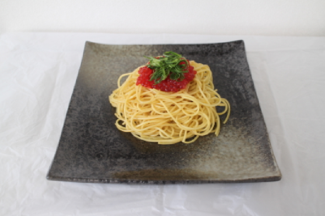 筋子と大葉のバター醤油パスタ